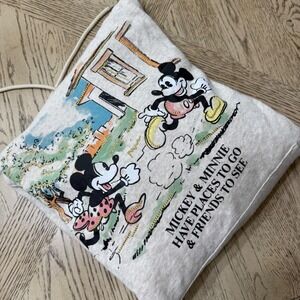 Disney Mickey Minnie Mouse Graphic Hoodie Oatmeal Heather XL Gotta Run